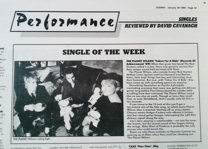 Row single of the week